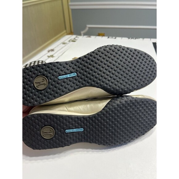 Cole Haan Tan Quilted Suede Gold Metallic Leather Accents Slip On Sneakers Shoes - Picture 10 of 15